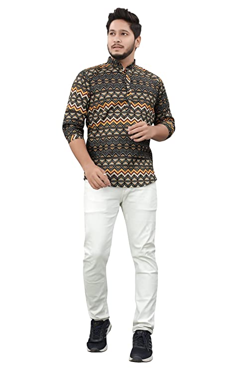 Casual Short Kurta for Men - Design 15