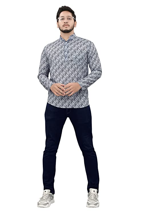 Casual Short Kurta for Men - Design 12