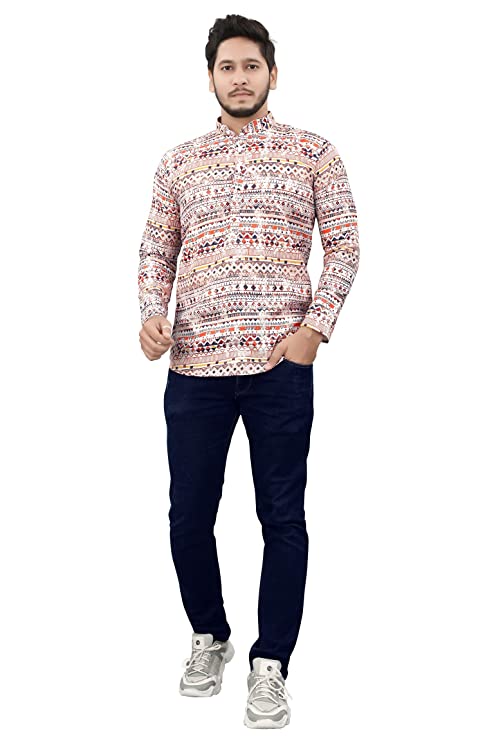 Casual Short Kurta for Men - Design 6