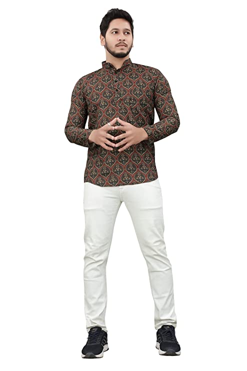Casual Short Kurta for Men - Design 13