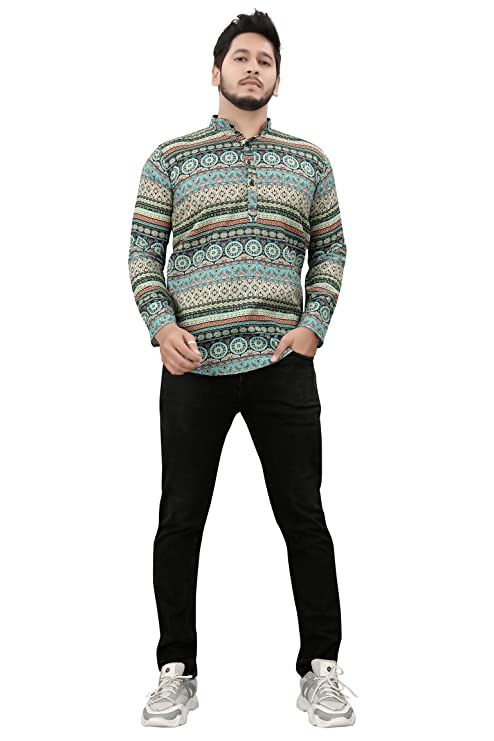 Casual Short Kurta for Men - Design 3
