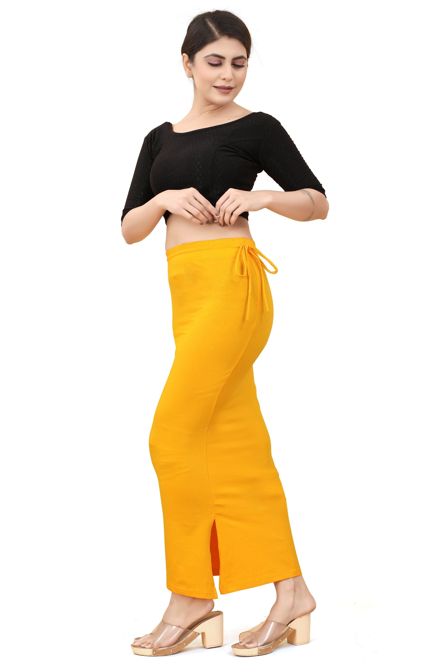 Buy Cotton Saree Shapewear for Women Yellow online