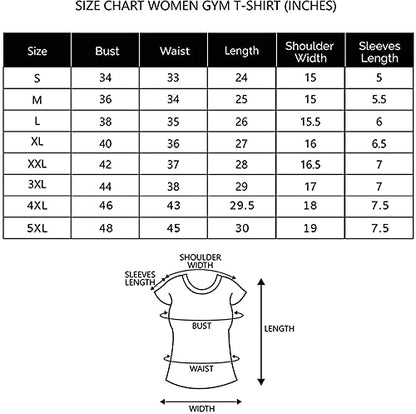 Women's Round Neck Dry Fit Gym Sports T-Shirt