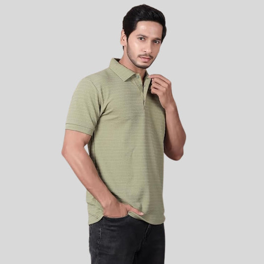 Hoodmaster Mens Polyester T Shirt With Half Sleeves Polo Collar Neck Solid Pattern Regular Fit And Standard Length Lightweigh