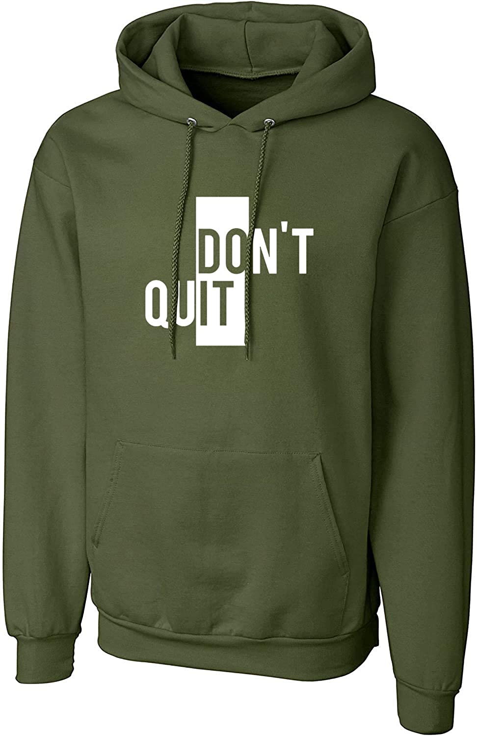 Men's Regular Fit Dont Quit Printed Cotton Hoodie