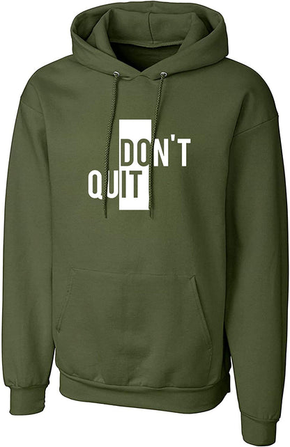 Men's Regular Fit Dont Quit Printed Cotton Hoodie