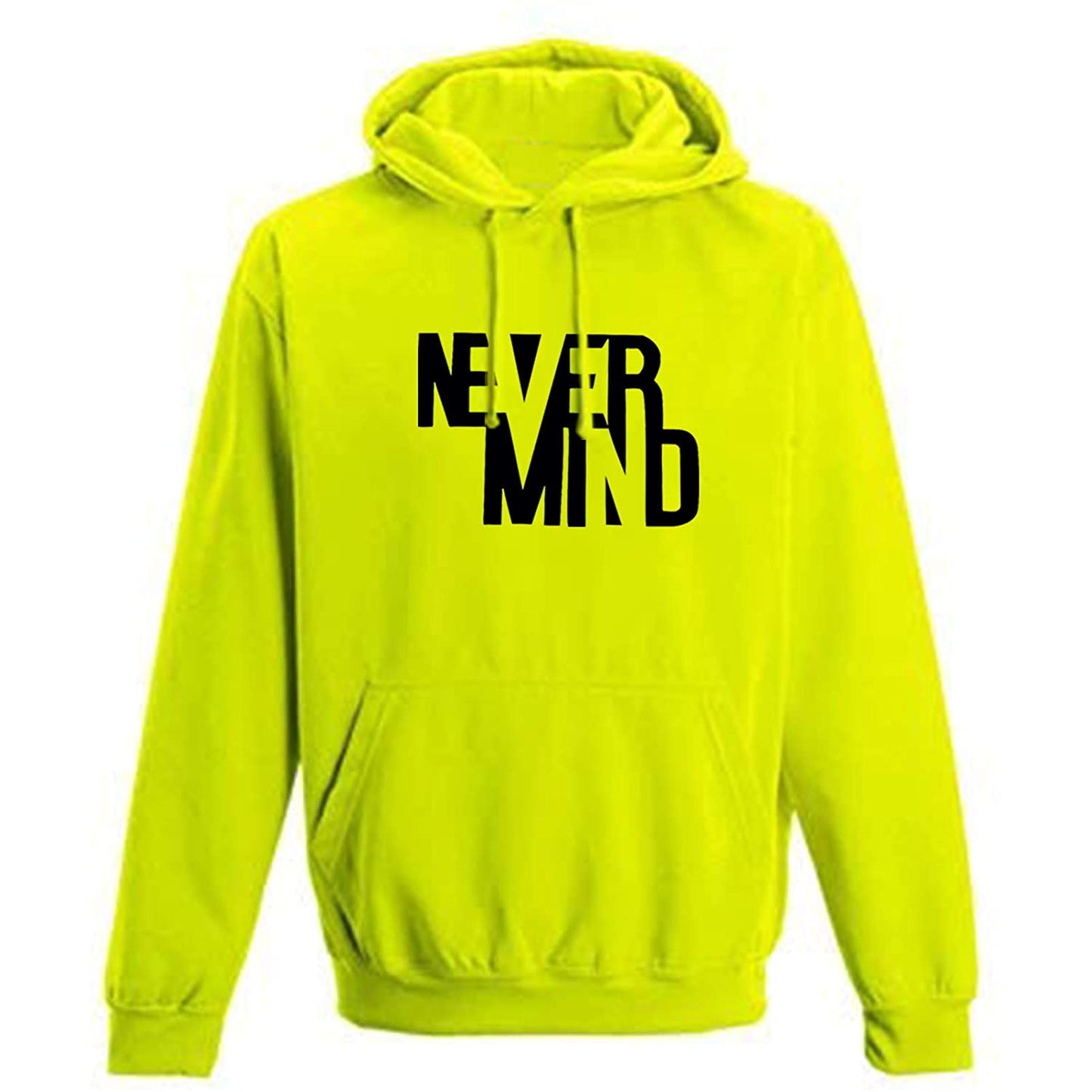 Regular Fit Never Mind Printed Cotton Hoodie | Tshirt Factory India