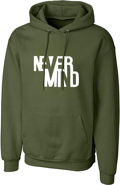 Regular Fit Never Mind Printed Cotton Hoodie | Tshirt Factory India