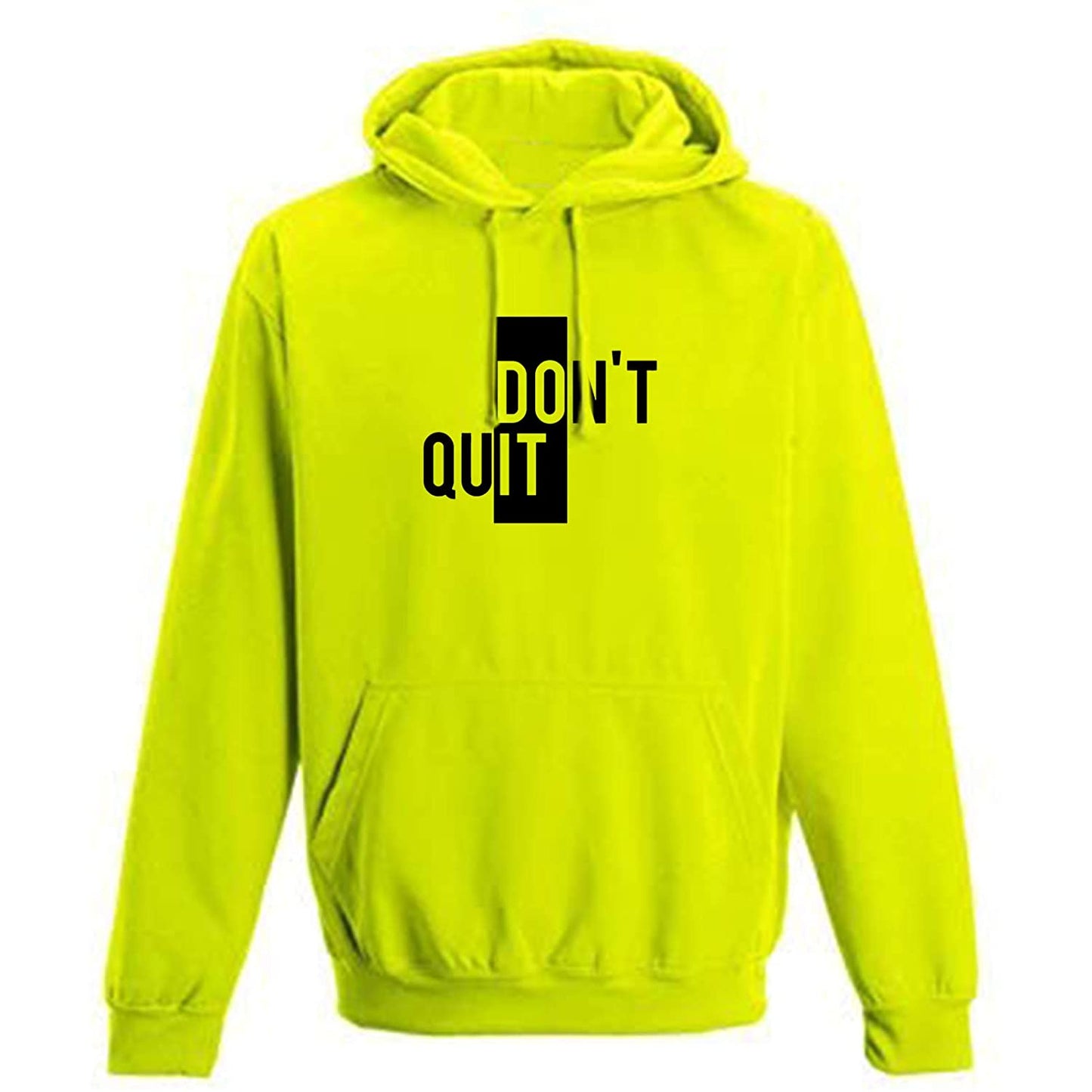 Men's Regular Fit Dont Quit Printed Cotton Hoodie