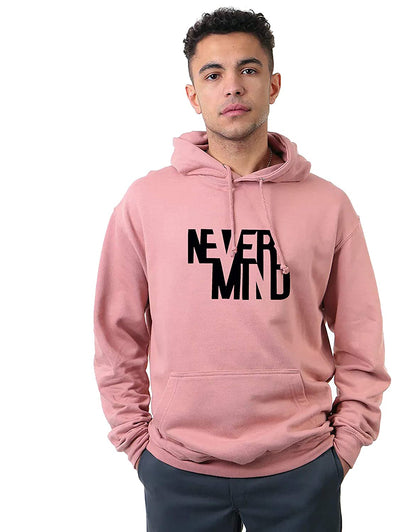 Regular Fit Never Mind Printed Cotton Hoodie | Tshirt Factory India