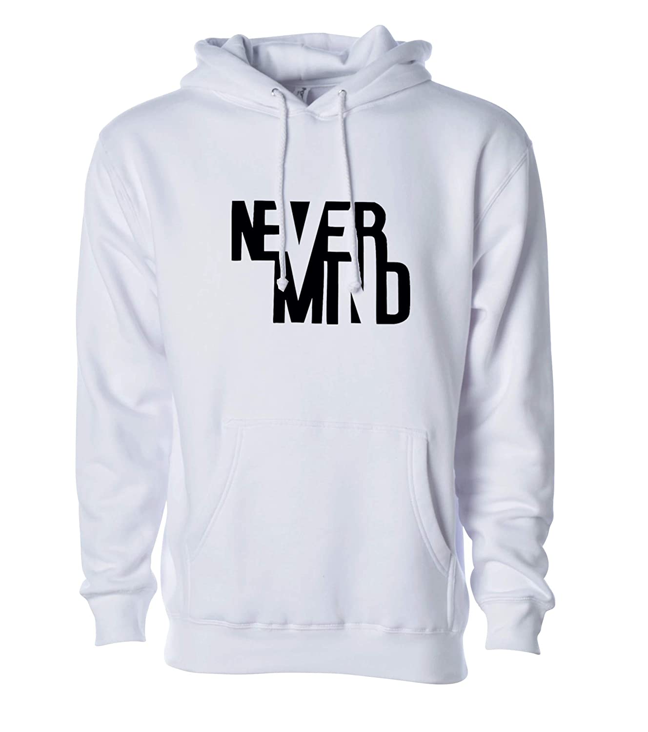 Regular Fit Never Mind Printed Cotton Hoodie | Tshirt Factory India