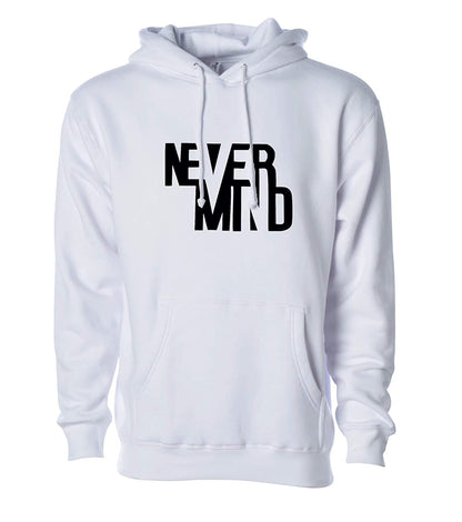 Regular Fit Never Mind Printed Cotton Hoodie | Tshirt Factory India