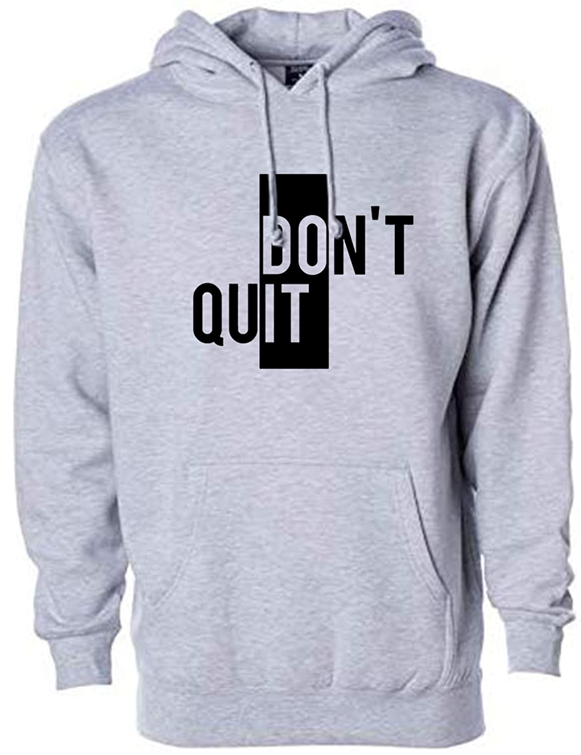Men's Regular Fit Dont Quit Printed Cotton Hoodie