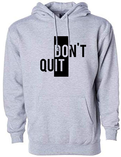 Men's Regular Fit Dont Quit Printed Cotton Hoodie