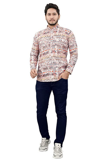 Casual Short Kurta for Men - Design 6