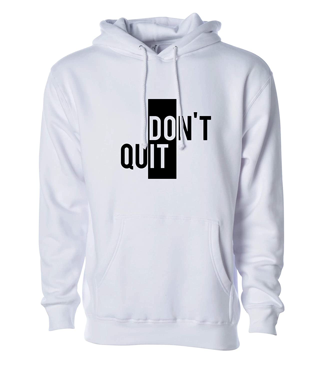 Men's Regular Fit Dont Quit Printed Cotton Hoodie