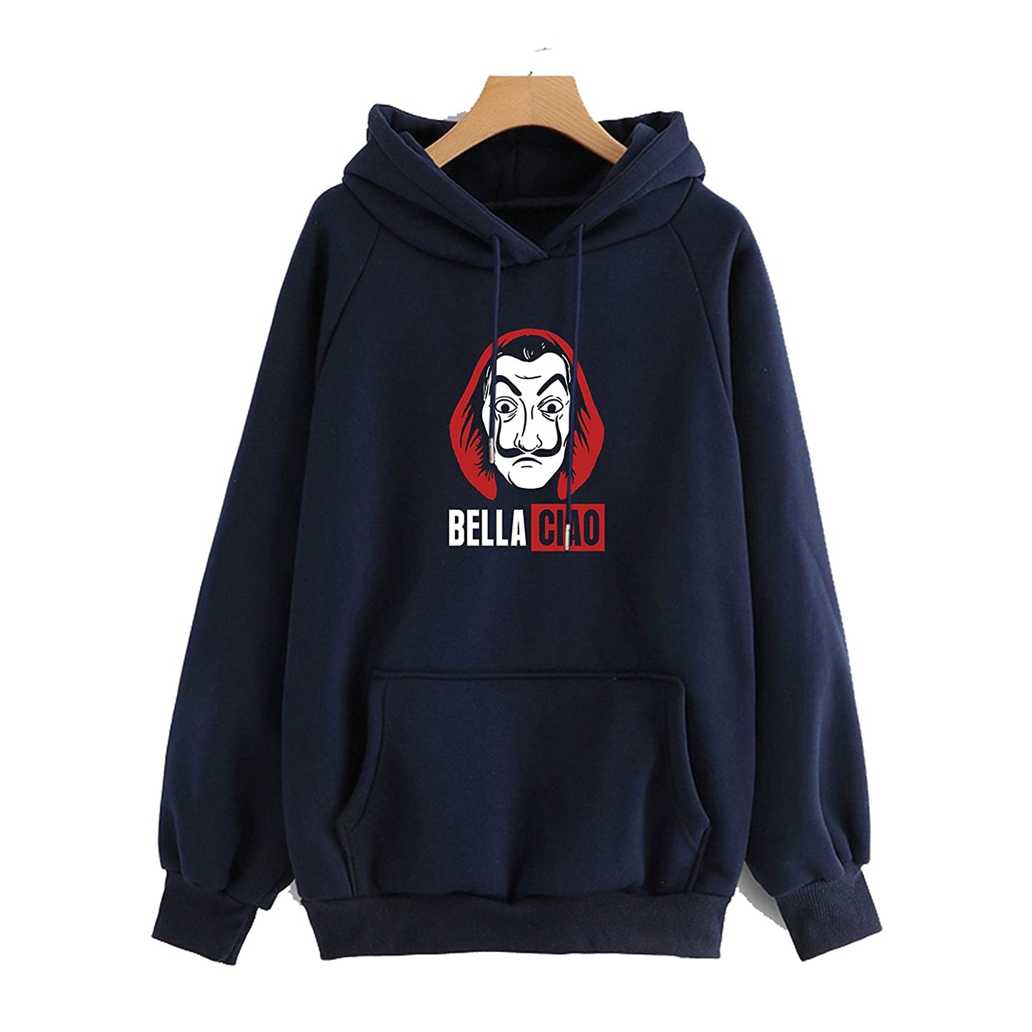 Men's Regular Fit Money Heist Printed Cotton Hoodie