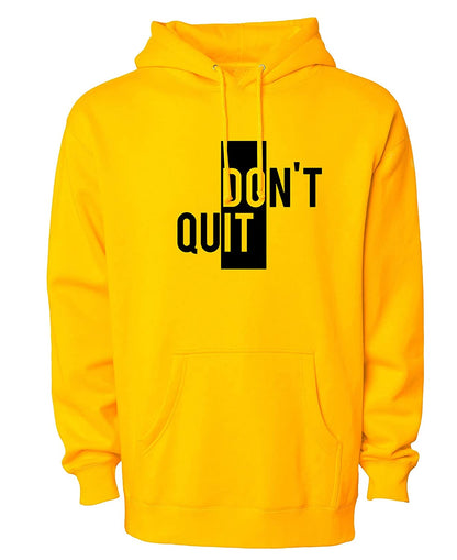 Men's Regular Fit Dont Quit Printed Cotton Hoodie