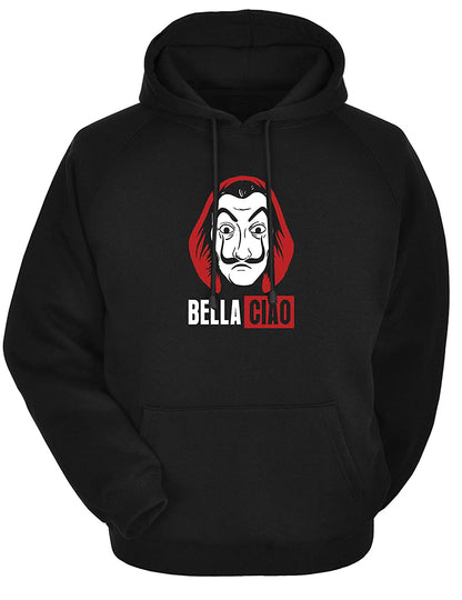 Men's Regular Fit Money Heist Printed Cotton Hoodie