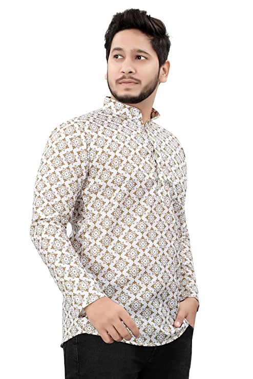 Casual Short Kurta for Men - Design 10