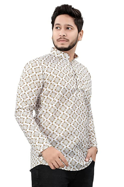 Casual Short Kurta for Men - Design 10