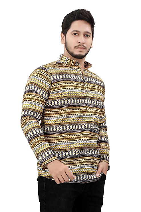 Casual Short Kurta for Men - Design 5