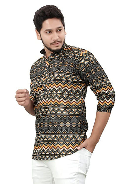Casual Short Kurta for Men - Design 15