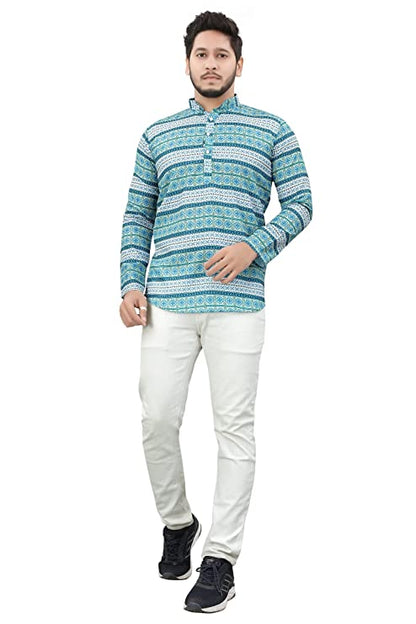 Casual Short Kurta for Men - Design 14