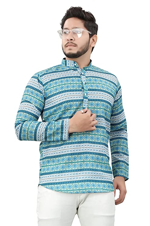 Casual Short Kurta for Men - Design 14