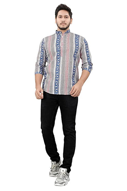 Casual Short Kurta for Men - Design 9