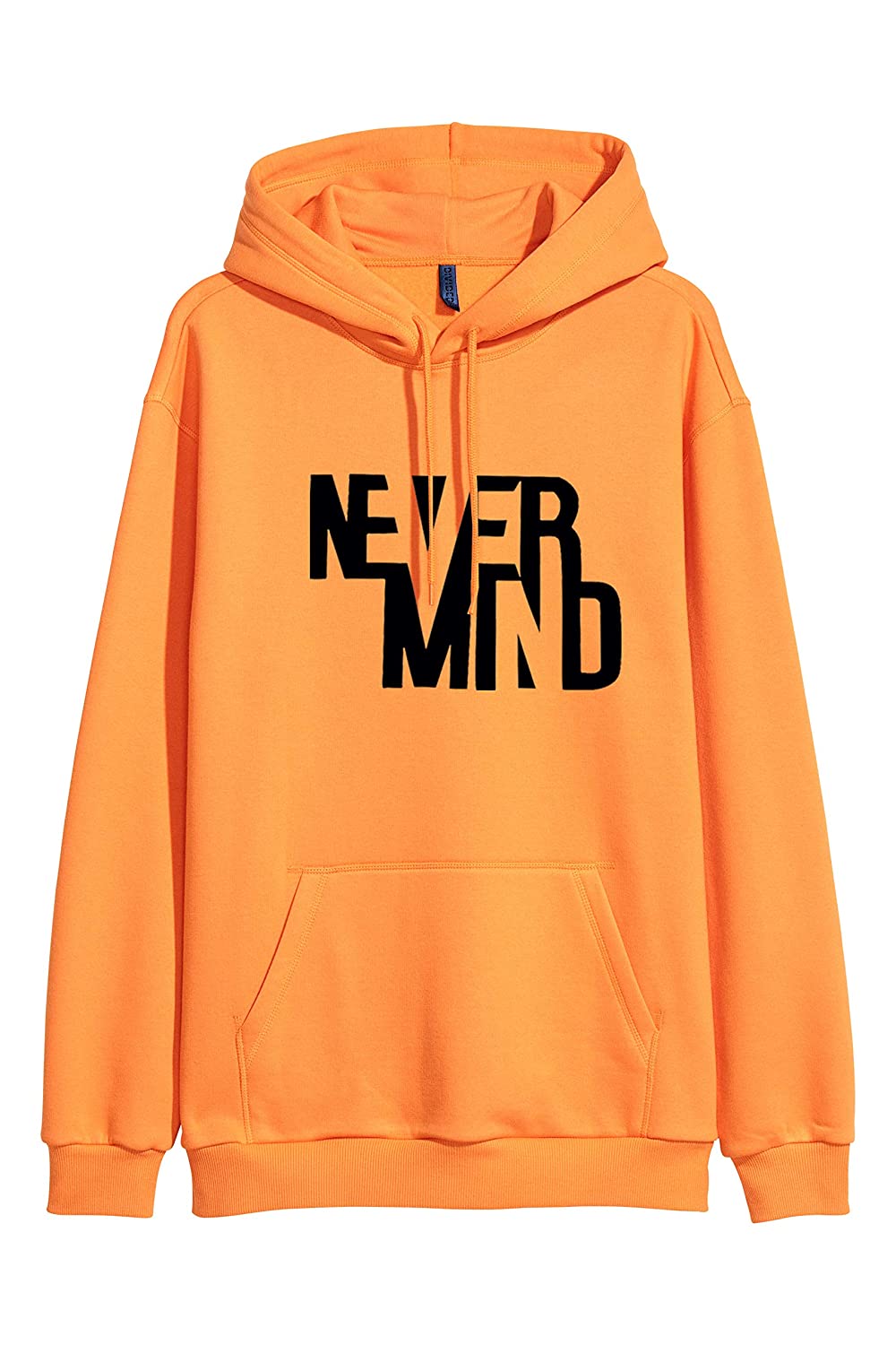 Regular Fit Never Mind Printed Cotton Hoodie | Tshirt Factory India