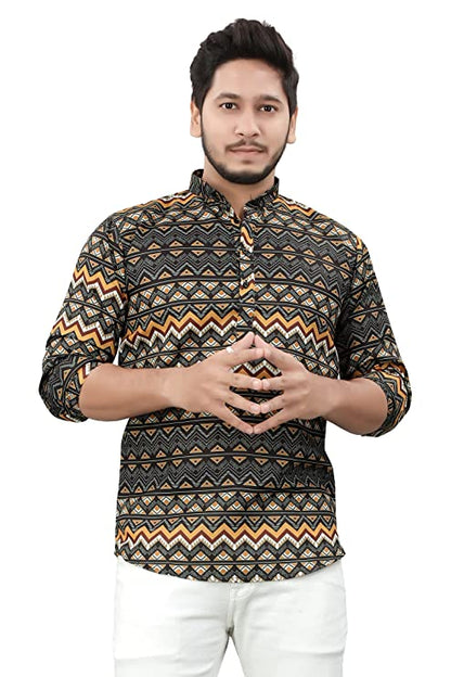 Casual Short Kurta for Men - Design 15