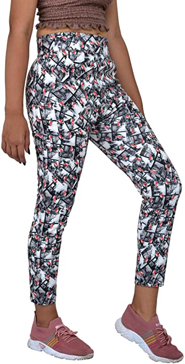 Printed Women Multicolor Tights Design 3