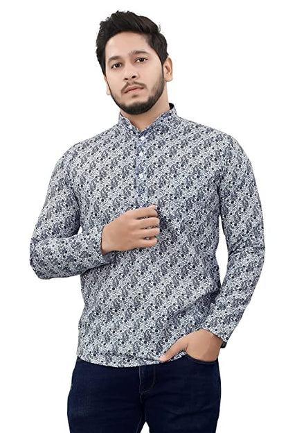Casual Short Kurta for Men - Design 12