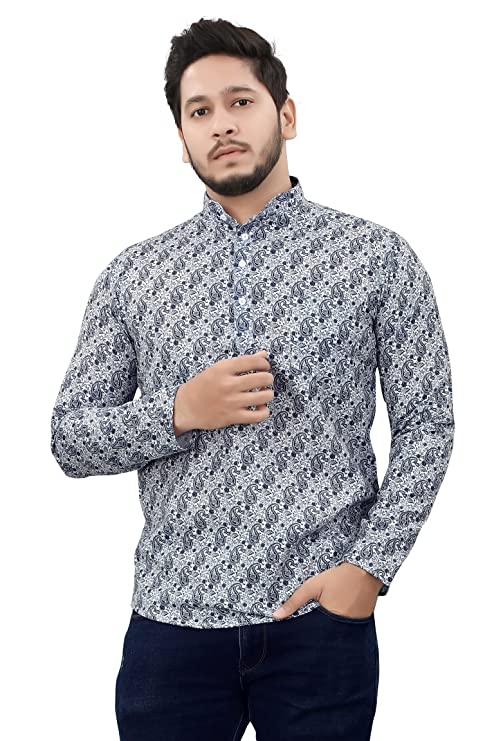 Casual Short Kurta for Men - Design 12