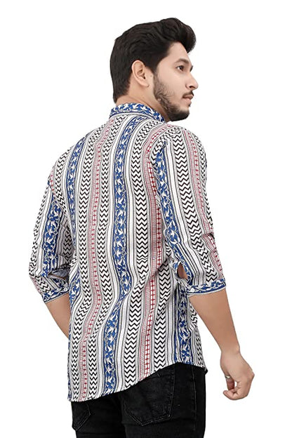Casual Short Kurta for Men - Design 9