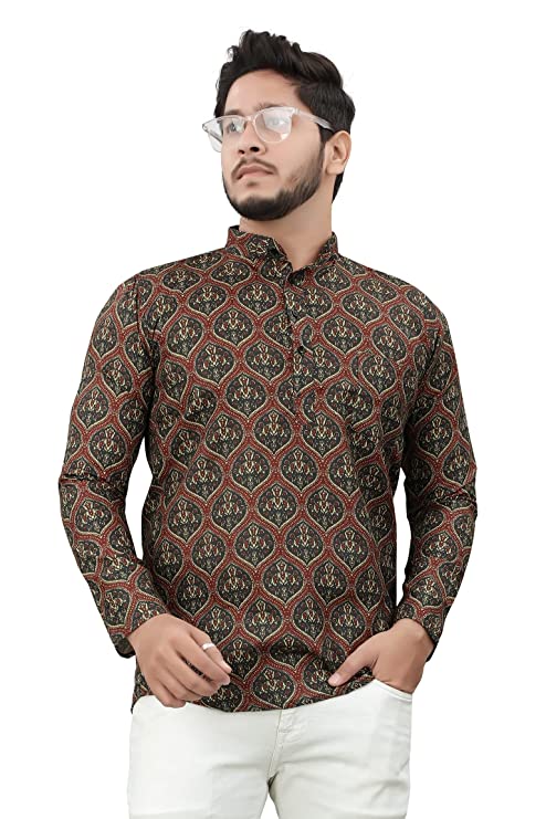 Casual Short Kurta for Men - Design 13