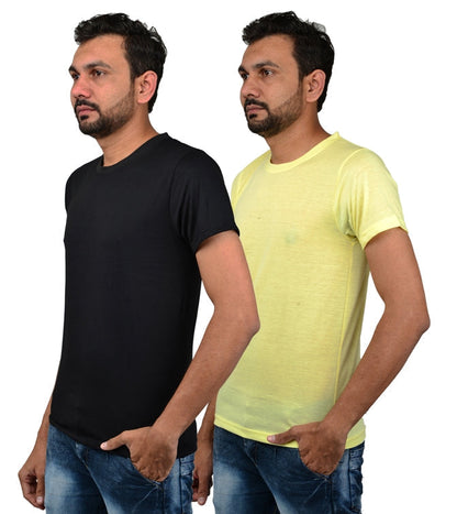 Men's Regular Fit Cotton T-Shirt (Pack of 2)