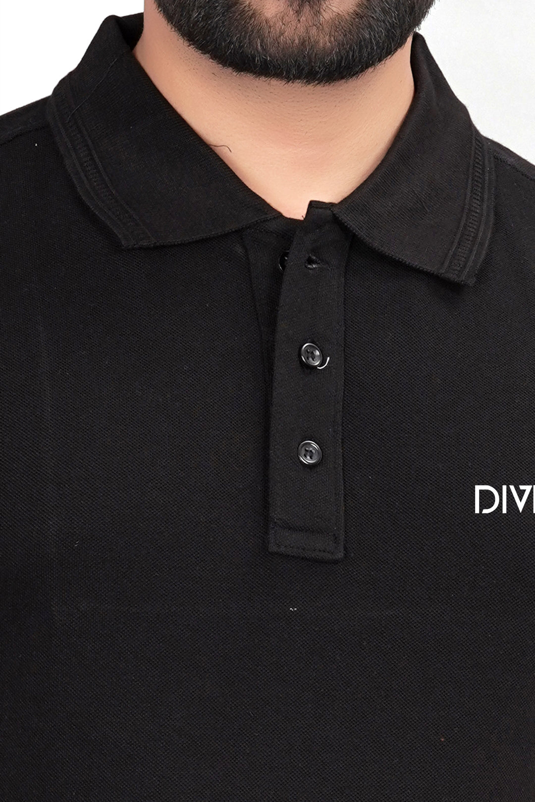 buy Cotton Polo T-shirt for Men Black online