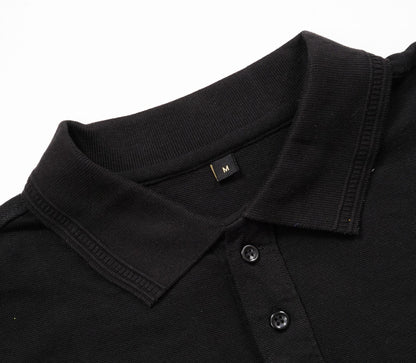buy Cotton Polo T-shirt for Men Black online