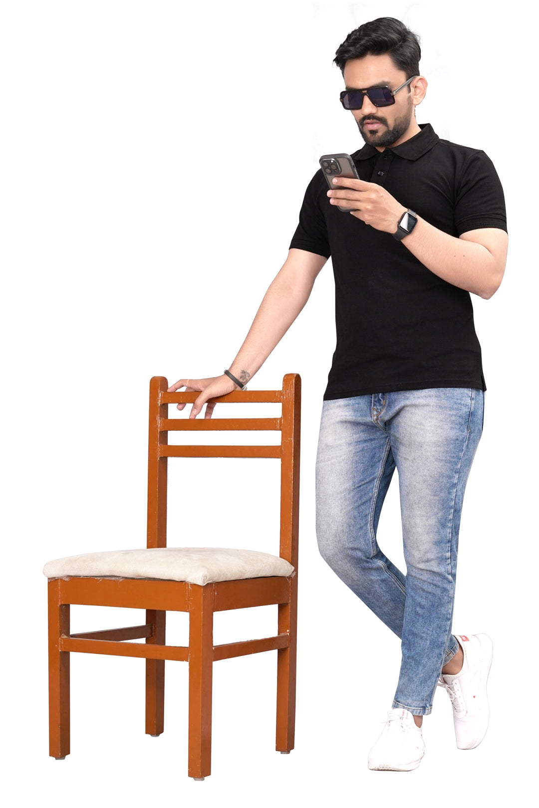 buy Cotton Polo T-shirt for Men Black online