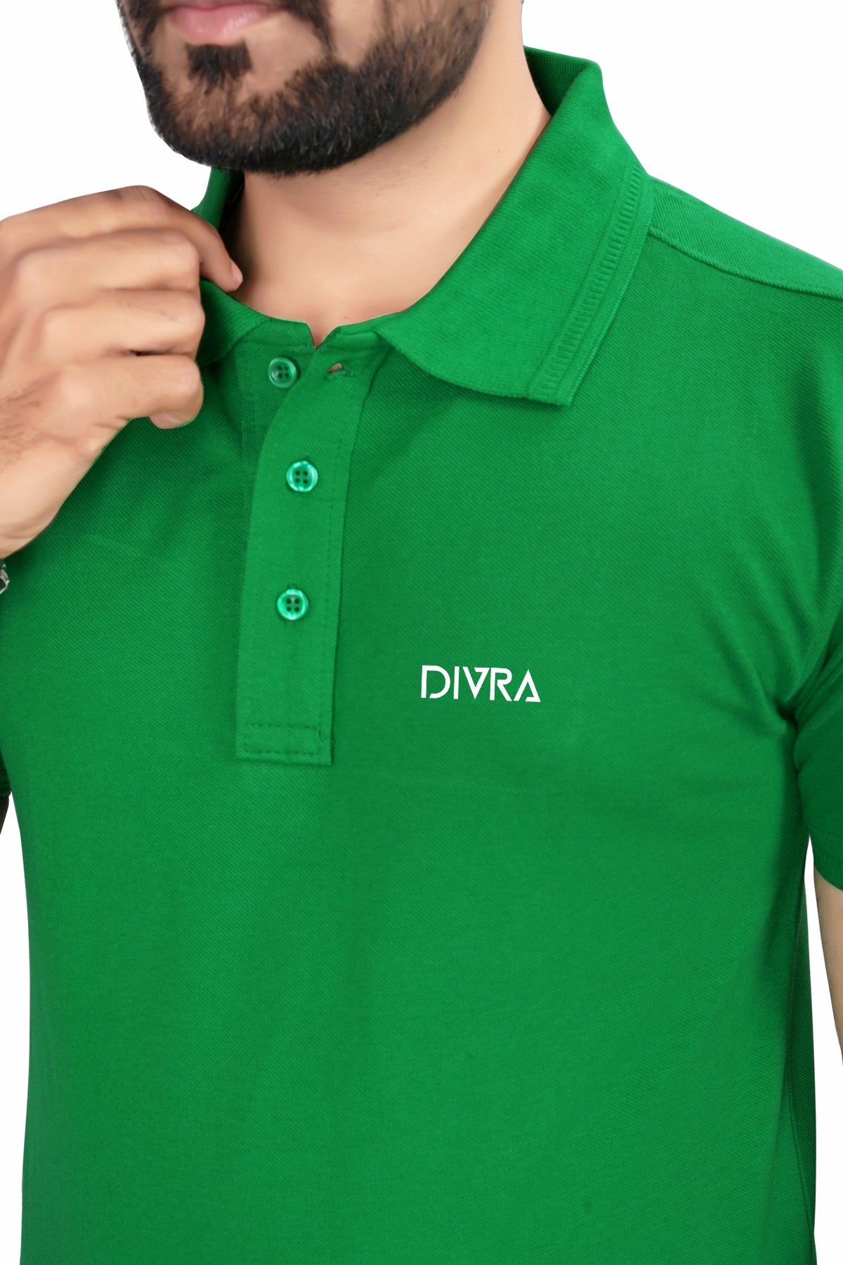 Buy Cotton Polo T-shirt for Men Dark Green online