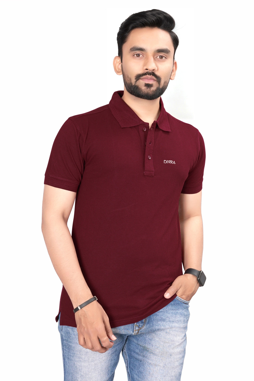 Cotton Polo T-shirt for Men Orange