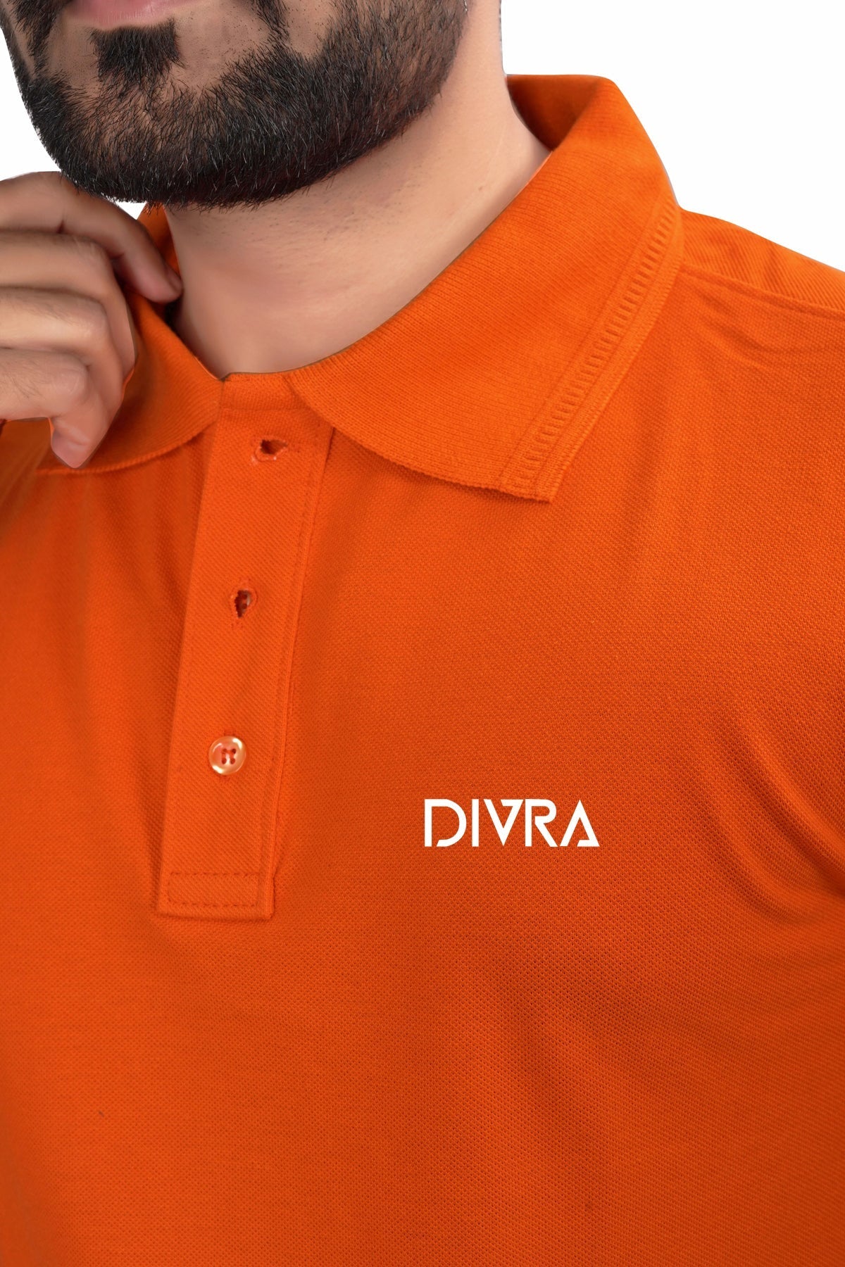 Buy Cotton Polo T-shirt for Men Orange online