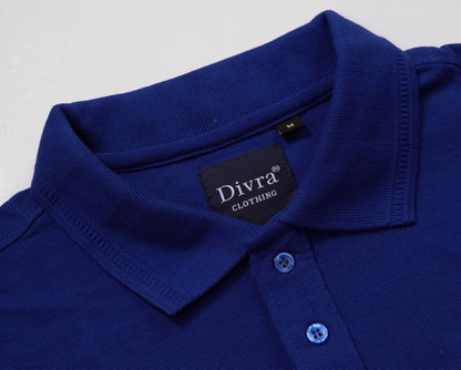 Buy Cotton Polo T-shirt for Men Royal Blue online