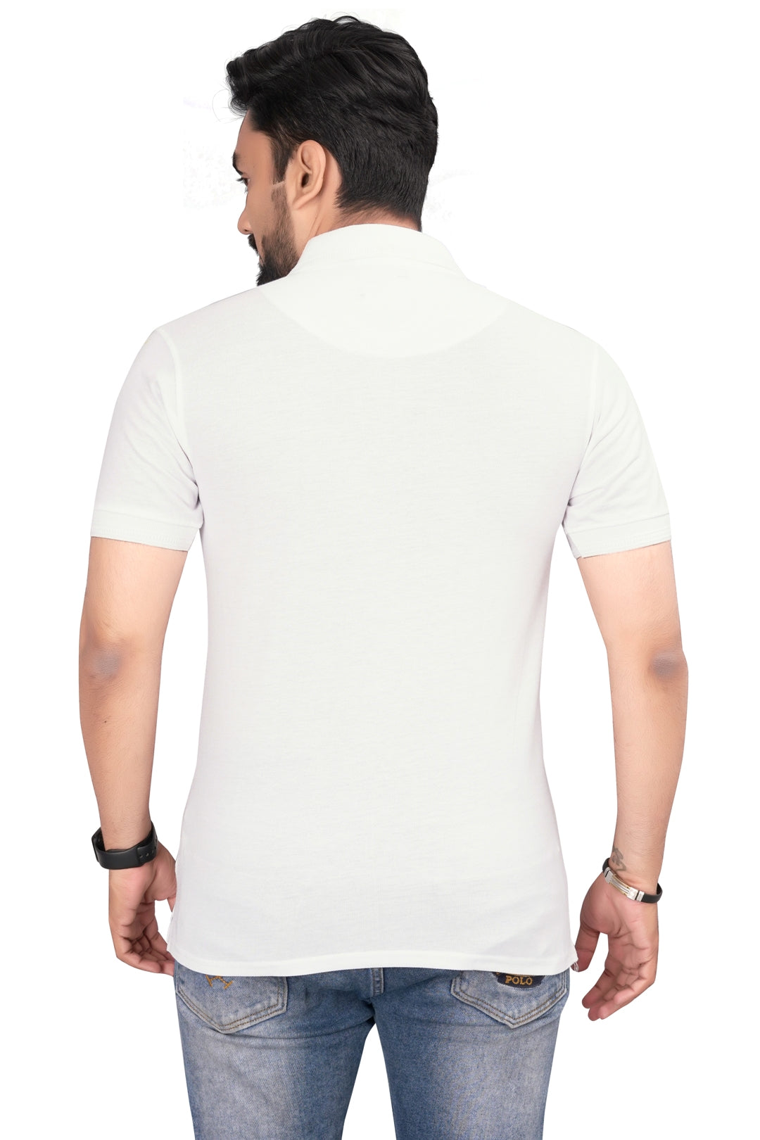 Buy Cotton Polo T-shirt for Men White online