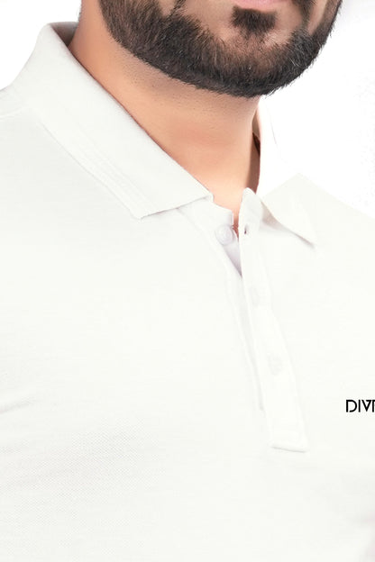 Buy Cotton Polo T-shirt for Men White online