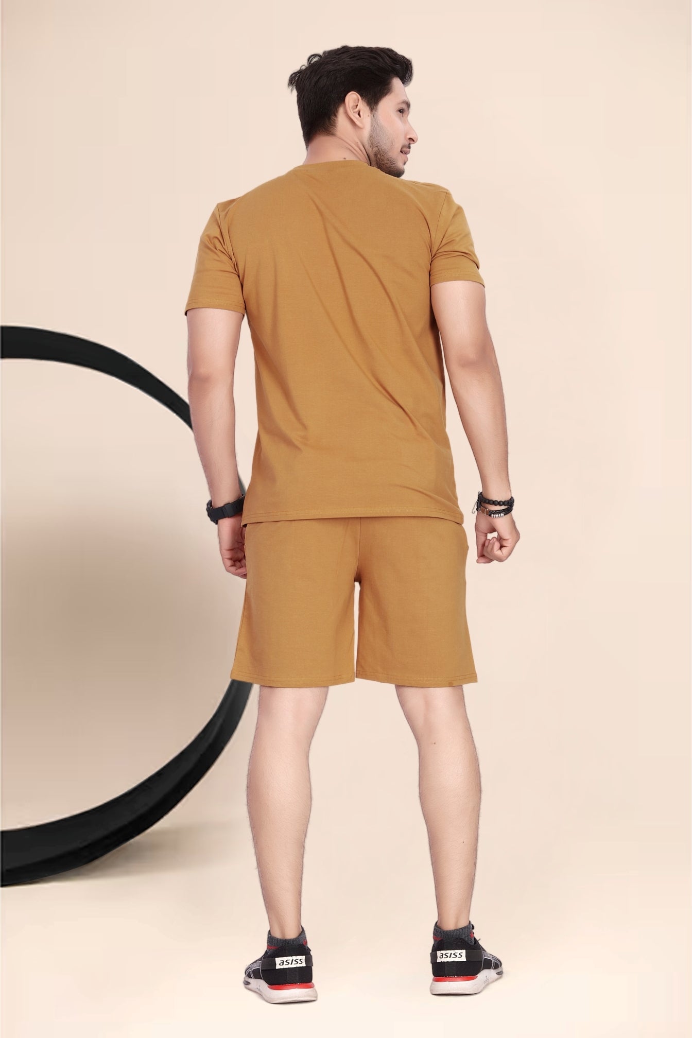 Buy Cotton Printed Night Suit for Men Brown online
