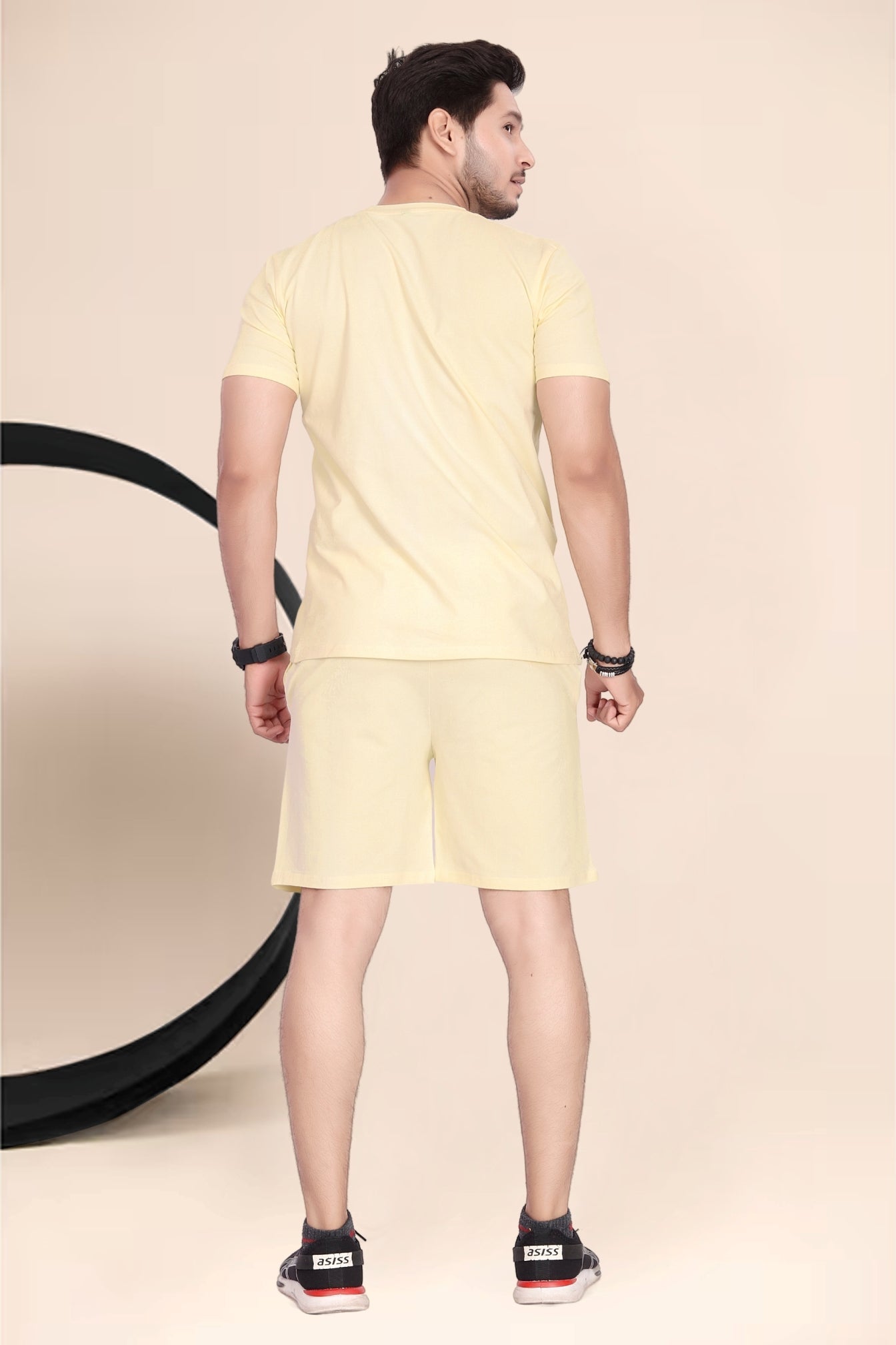 Buy Cotton Printed Night Suit for Men Lemon Yellow online