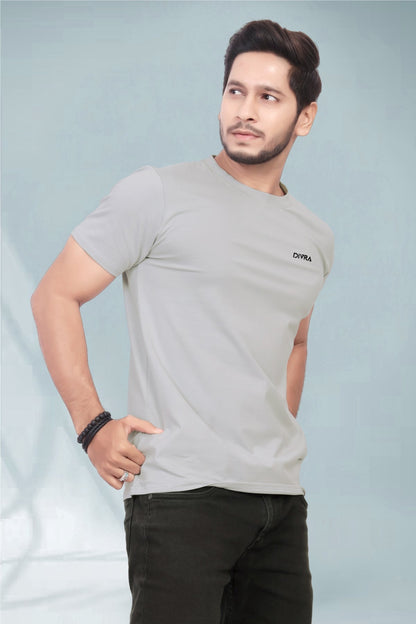 Buy Cotton Round Neck TShirt Grey for Men online
